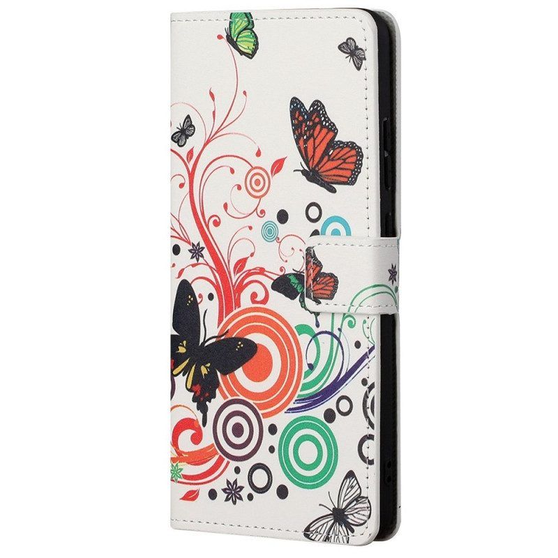 Folio-hoesje voor Samsung Galaxy M23 5G Vlinders Vlinders
