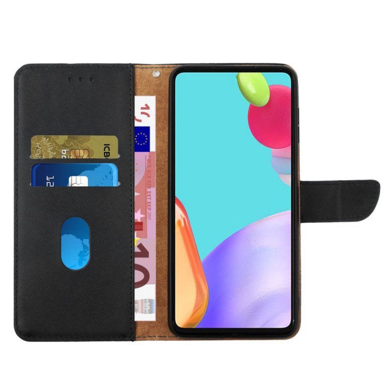 Folio-hoesje voor Samsung Galaxy M33 5G Echt Nappaleer