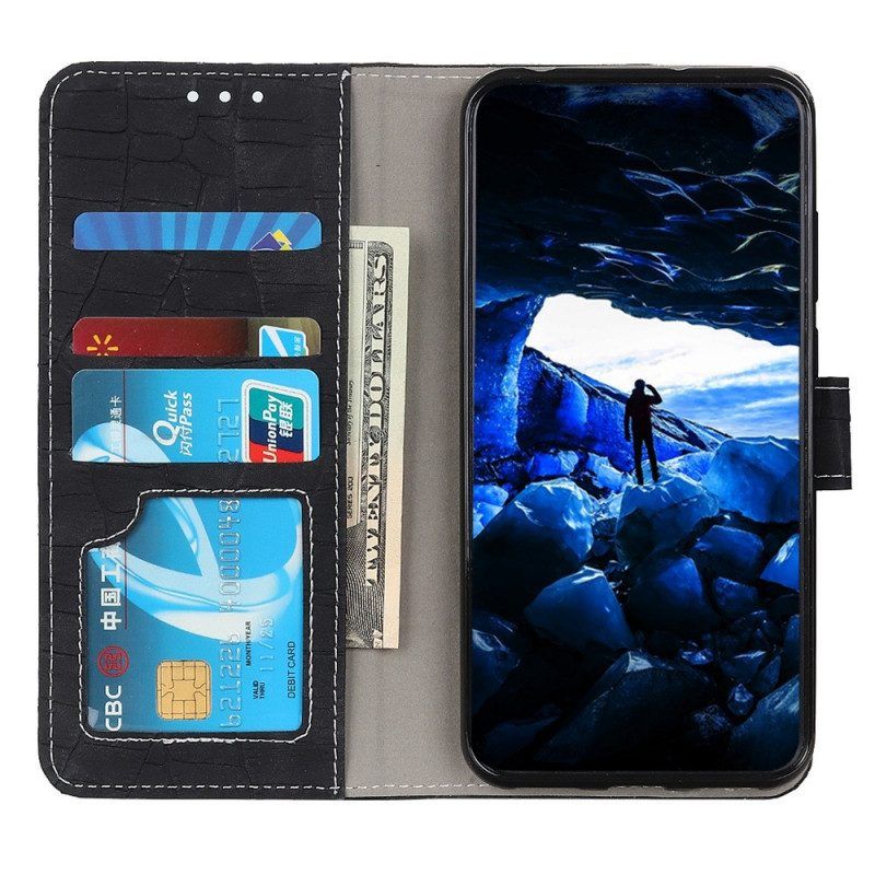 Folio-hoesje voor Samsung Galaxy M33 5G Krokodillenhuid-effect