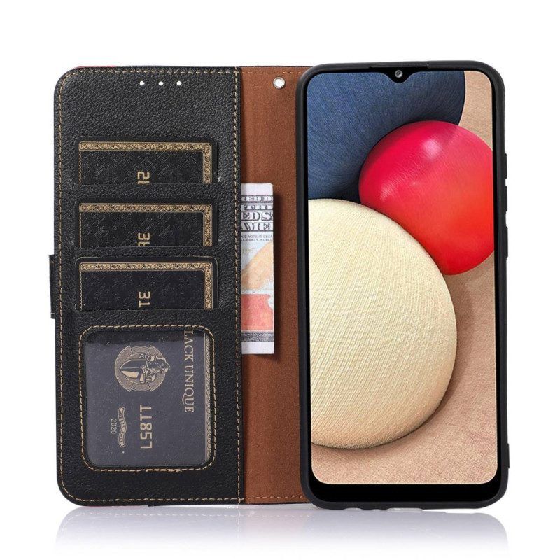 Folio-hoesje voor Samsung Galaxy M33 5G Lychee-stijl Rfid