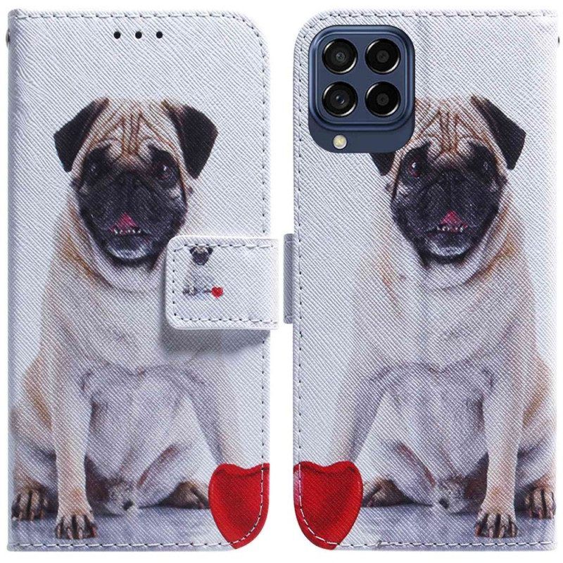 Folio-hoesje voor Samsung Galaxy M33 5G Mops Hond