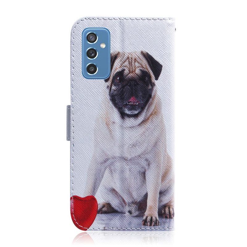 Folio-hoesje voor Samsung Galaxy M52 5G Mops Hond