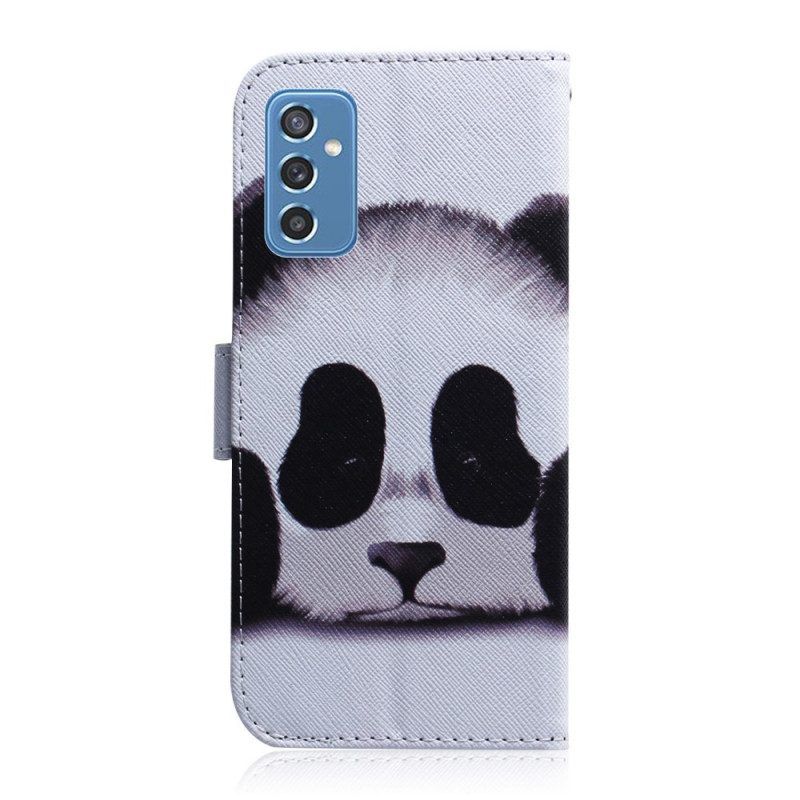 Folio-hoesje voor Samsung Galaxy M52 5G Panda Gezicht