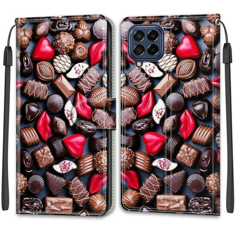 Folio-hoesje voor Samsung Galaxy M53 5G Chocolade