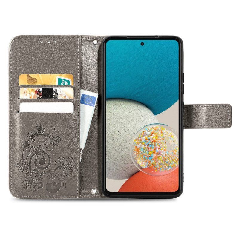 Folio-hoesje voor Samsung Galaxy M53 5G Klavertje Vier