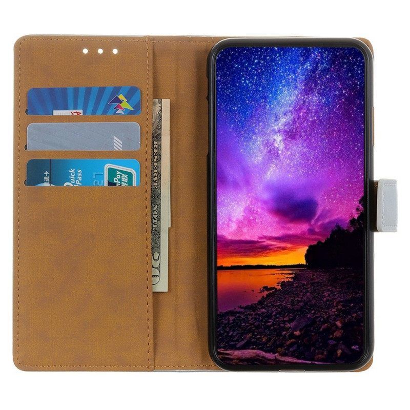 Folio-hoesje voor Samsung Galaxy M53 5G Leren Styling