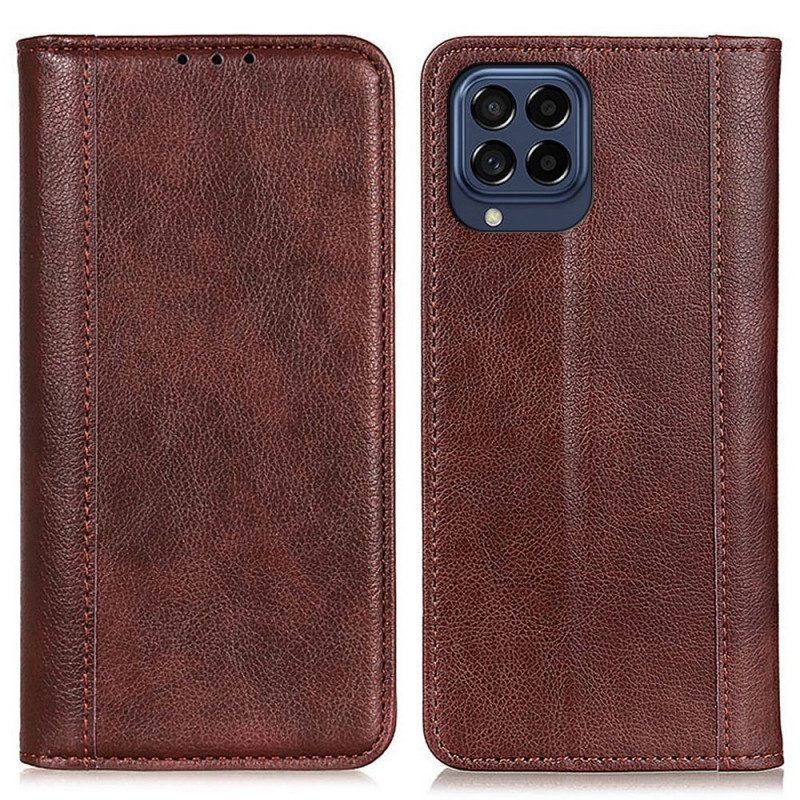 Folio-hoesje voor Samsung Galaxy M53 5G Litchi Splitleer