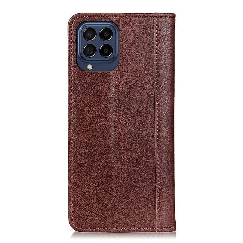 Folio-hoesje voor Samsung Galaxy M53 5G Litchi Splitleer