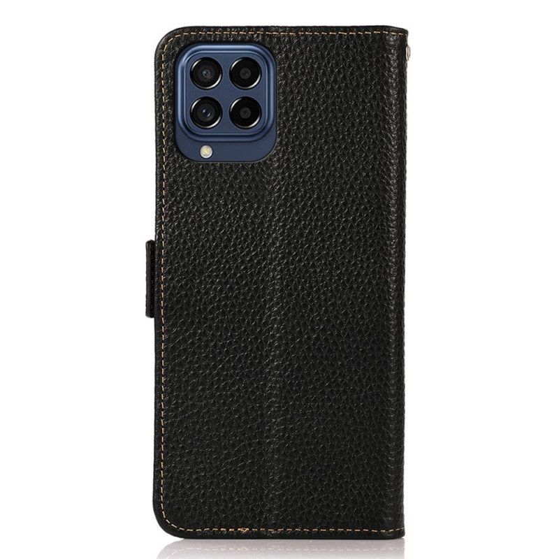 Folio-hoesje voor Samsung Galaxy M53 5G Lychee Leer Khazneh Rfid