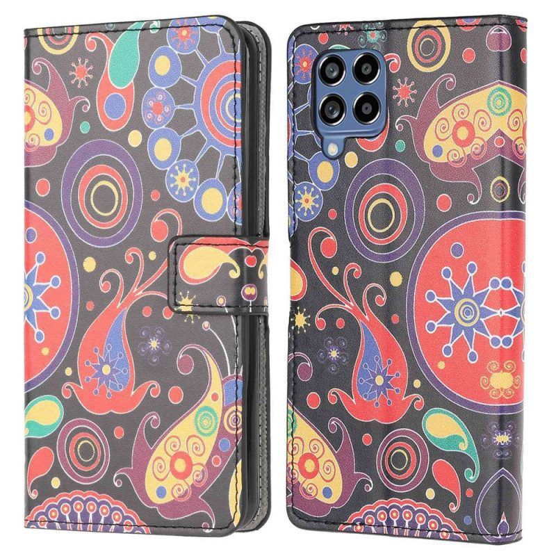 Folio-hoesje voor Samsung Galaxy M53 5G Galaxy Patroon