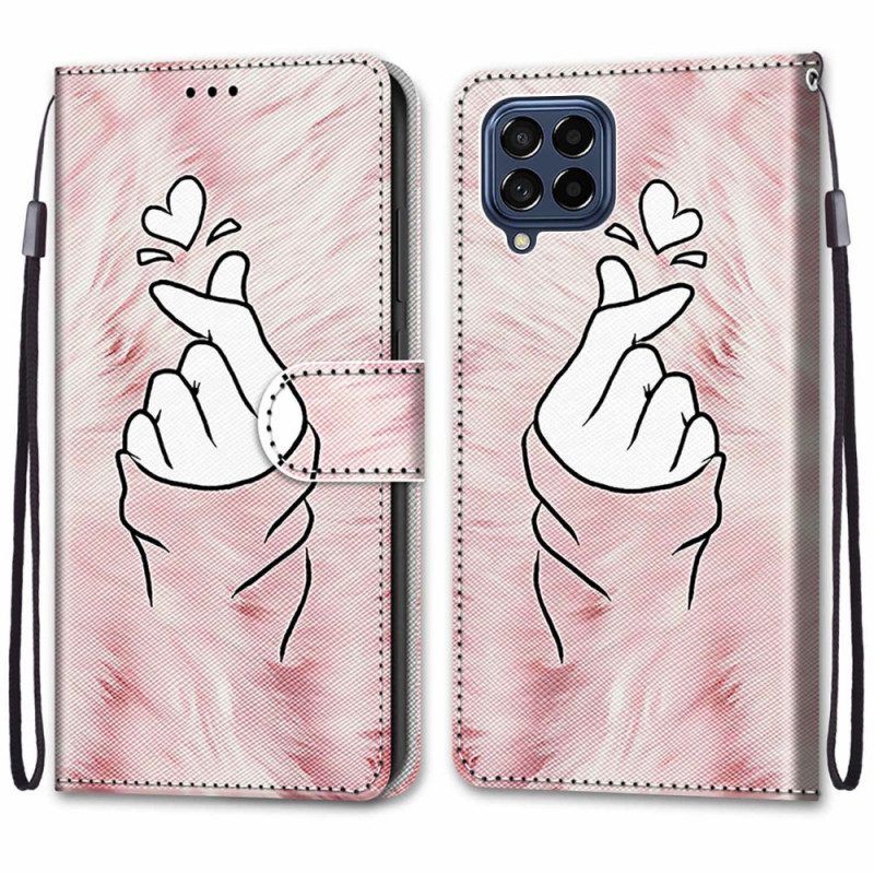 Folio-hoesje voor Samsung Galaxy M53 5G Vinger Hart