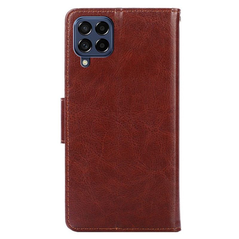 Folio-hoesje voor Samsung Galaxy M53 5G Vintage Leereffect