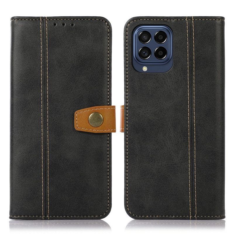 Folio-hoesje voor Samsung Galaxy M53 5G Vintage Riem