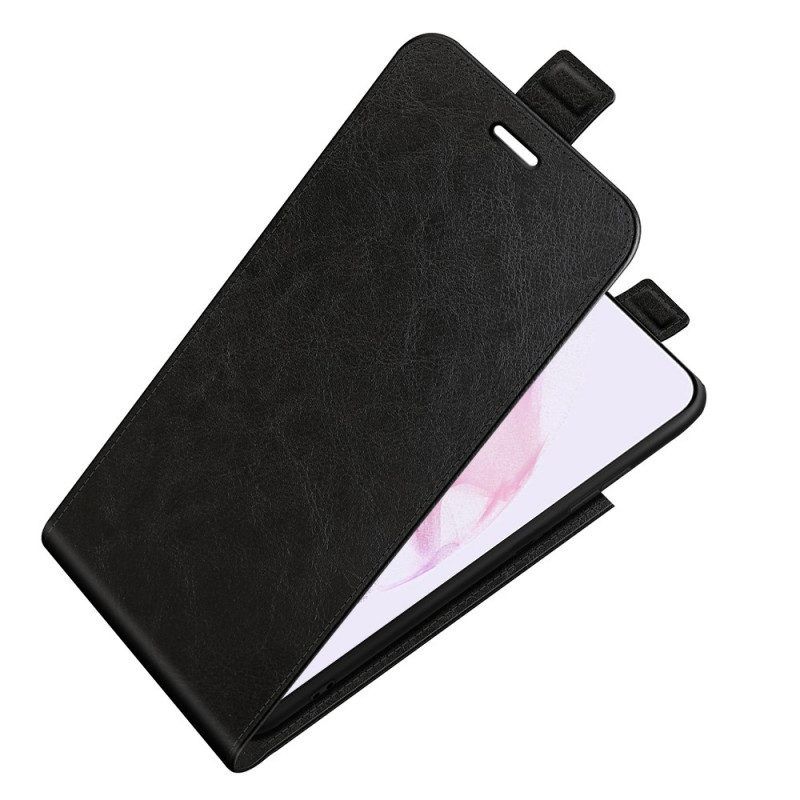 Folio-hoesje voor Samsung Galaxy S22 5G Flip Case Verticale Flap Met Leereffect