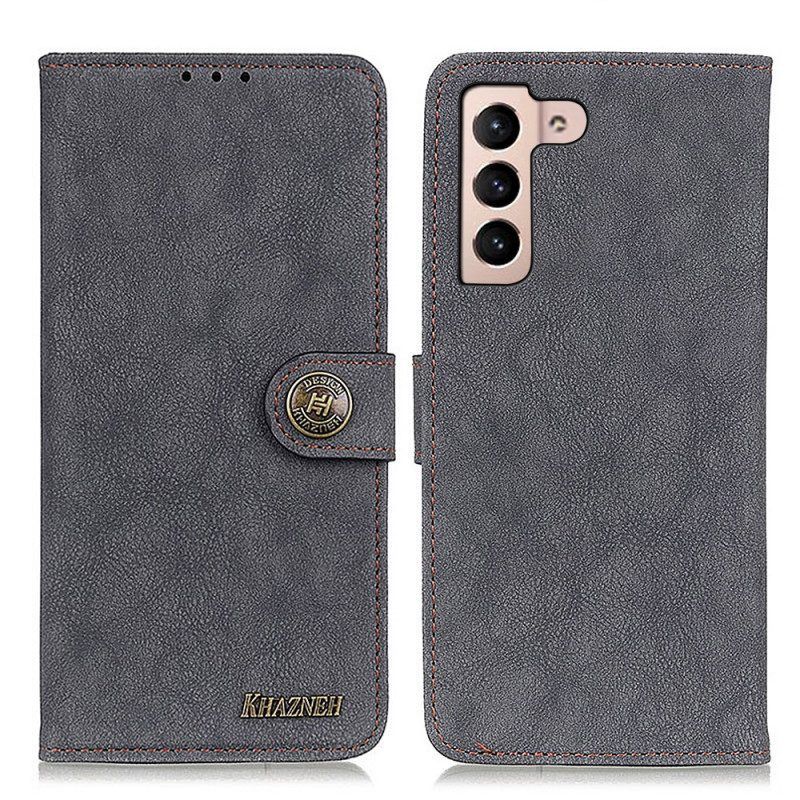 Folio-hoesje voor Samsung Galaxy S22 5G Khazneh Retro Splitleer