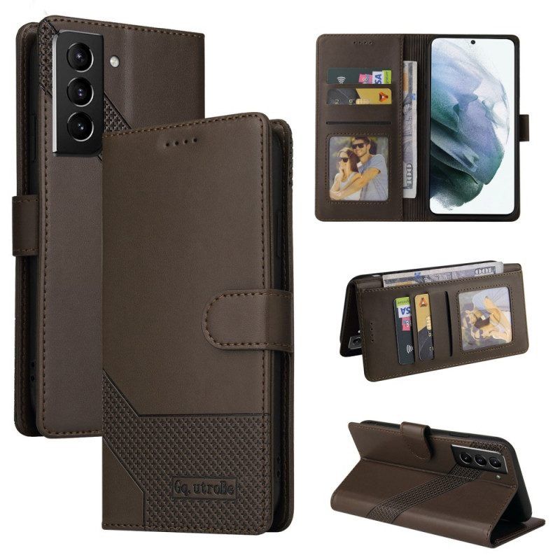 Folio-hoesje voor Samsung Galaxy S22 5G Ledereffect Gq.utrobe