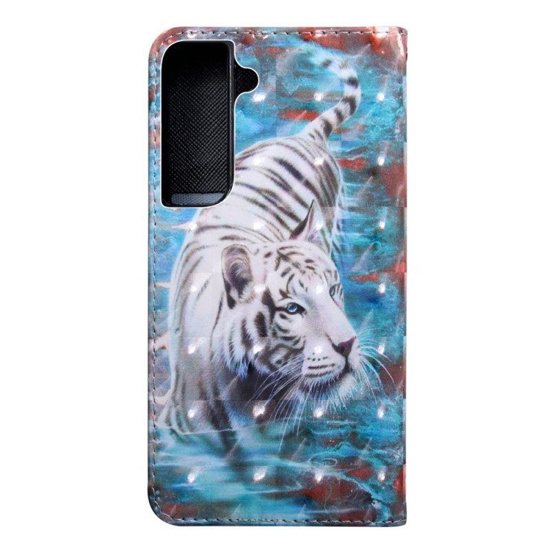 Folio-hoesje voor Samsung Galaxy S22 5G Lucianus De Tijger