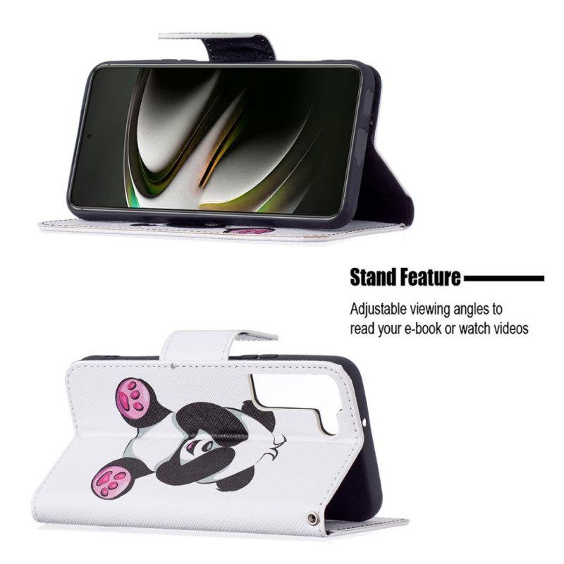 Folio-hoesje voor Samsung Galaxy S22 5G Panda-plezier