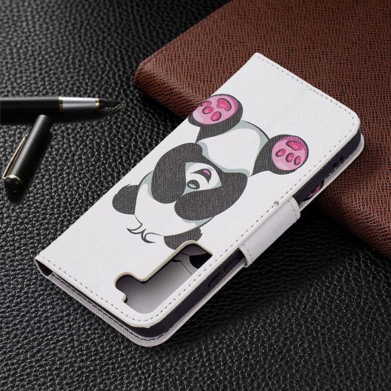 Folio-hoesje voor Samsung Galaxy S22 5G Panda-plezier