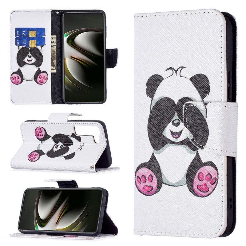 Folio-hoesje voor Samsung Galaxy S22 5G Panda-plezier