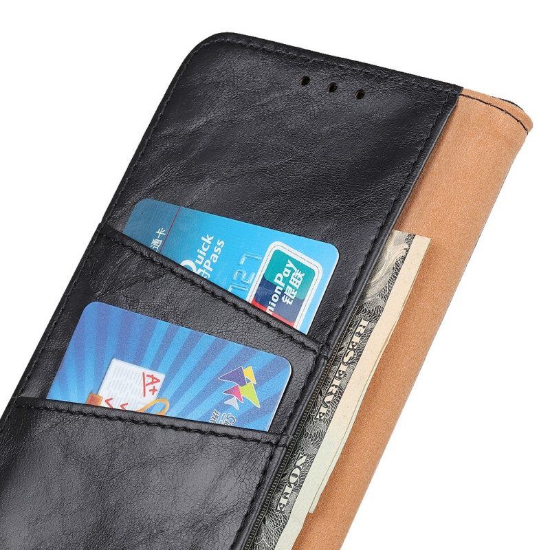 Folio-hoesje voor Samsung Galaxy S22 5G Split Lederen Omkeerbare Sluiting