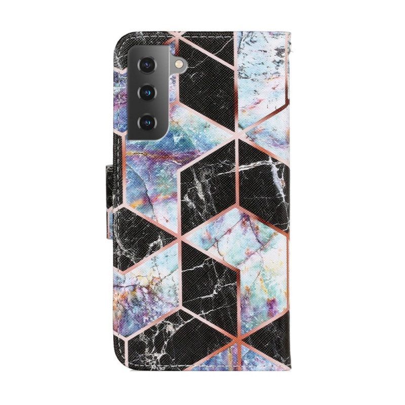 Folio-hoesje voor Samsung Galaxy S22 Plus 5G Geometrisch Marmer