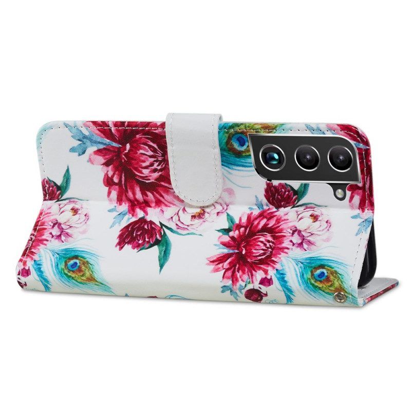 Folio-hoesje voor Samsung Galaxy S22 Plus 5G Intense Bloemen