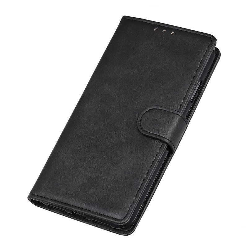 Folio-hoesje voor Samsung Galaxy S22 Plus 5G Mat Leereffect