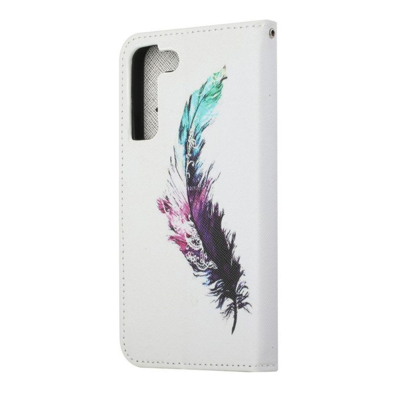 Folio-hoesje voor Samsung Galaxy S22 Plus 5G Met Ketting Veer Met Koord