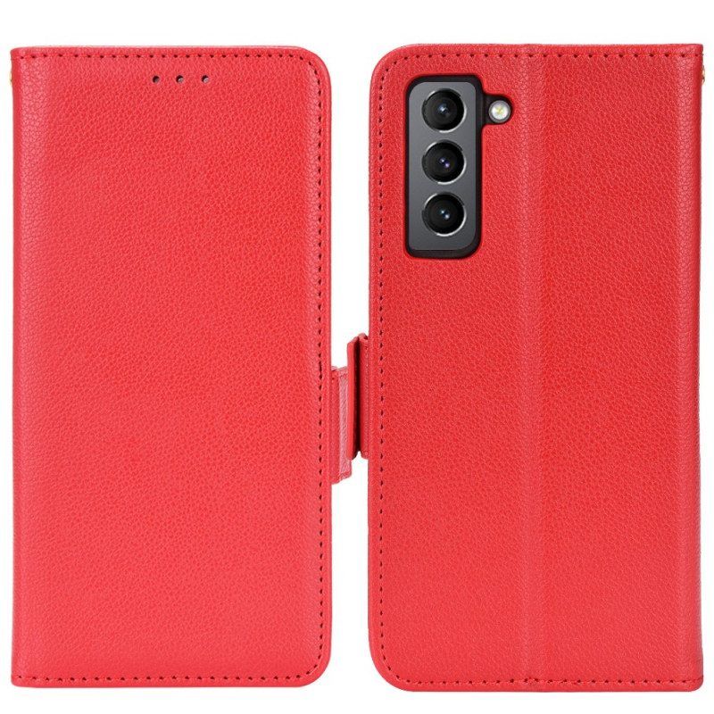 Folio-hoesje voor Samsung Galaxy S22 Plus 5G Stijl Lederen Litchi-ontwerp