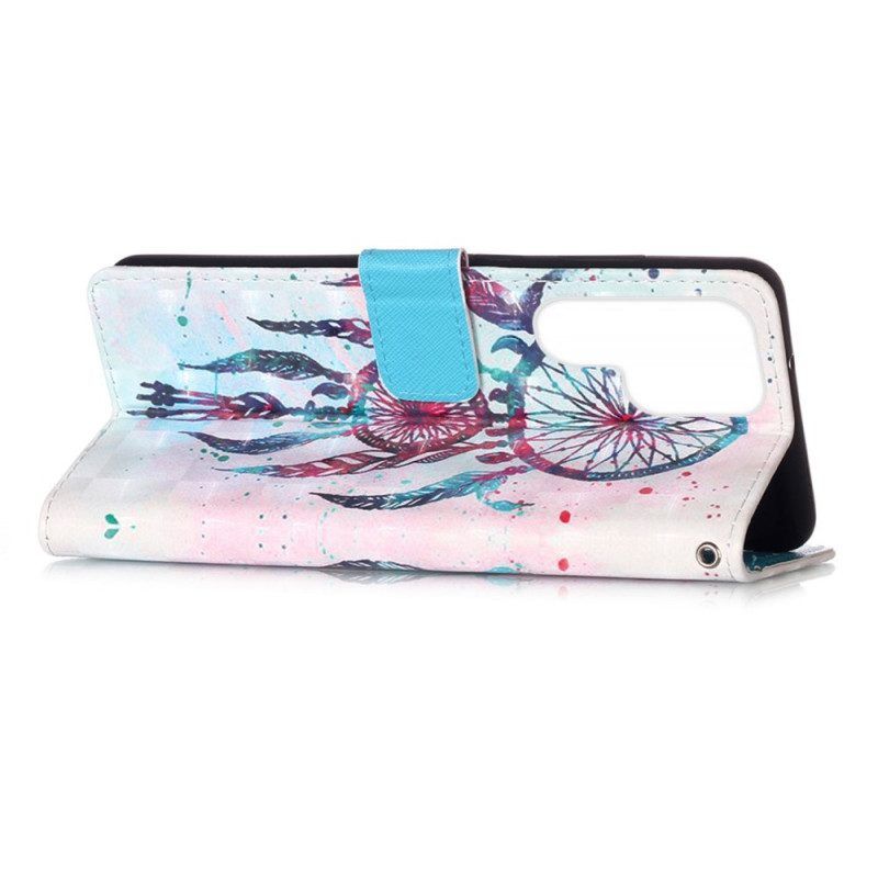 Folio-hoesje voor Samsung Galaxy S22 Ultra 5G Aquarel Dromenvanger