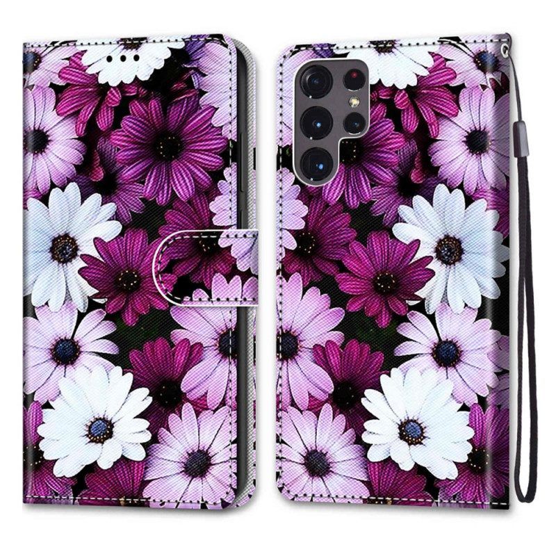 Folio-hoesje voor Samsung Galaxy S22 Ultra 5G Bloemen Wonder