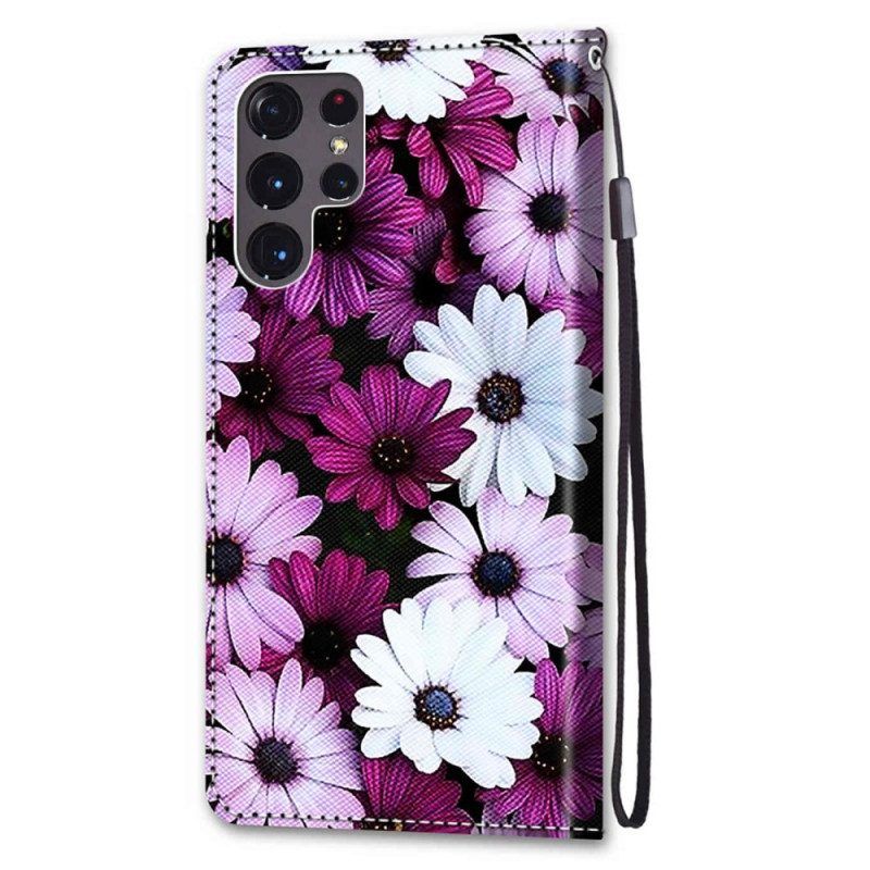 Folio-hoesje voor Samsung Galaxy S22 Ultra 5G Bloemen Wonder