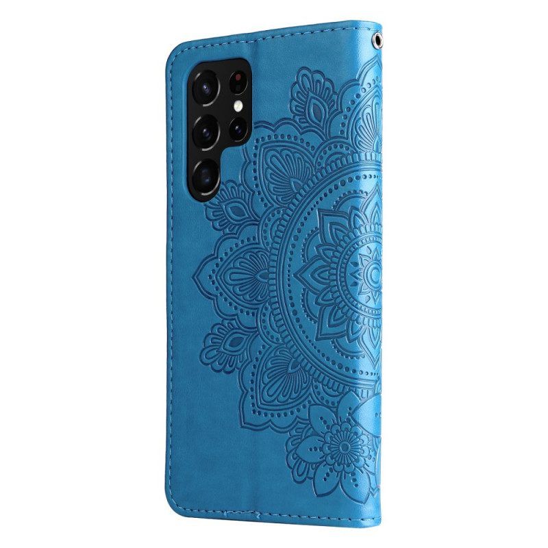 Folio-hoesje voor Samsung Galaxy S22 Ultra 5G Bloemmandala