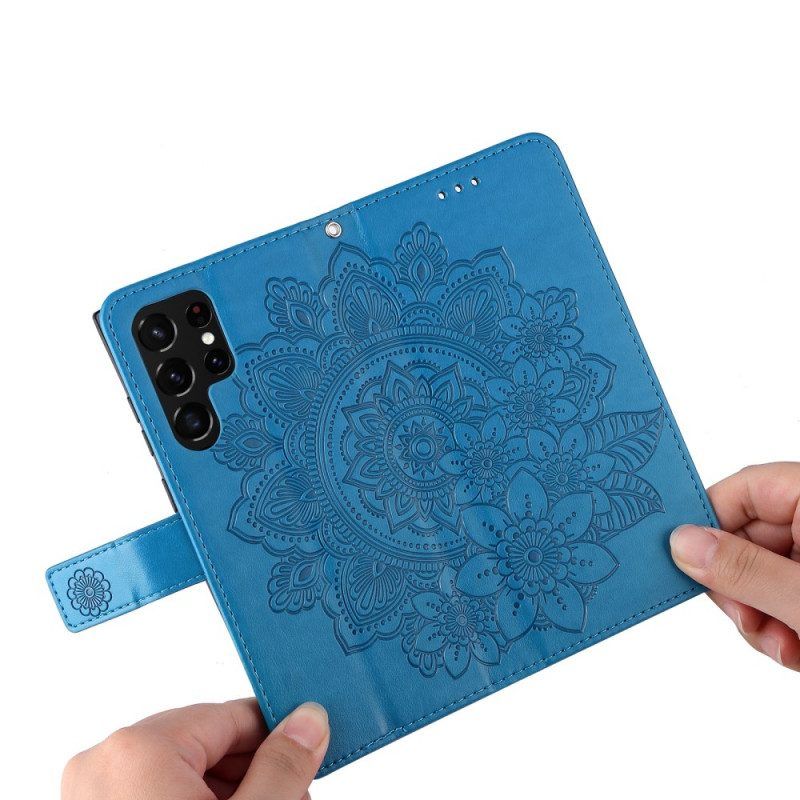 Folio-hoesje voor Samsung Galaxy S22 Ultra 5G Bloemmandala