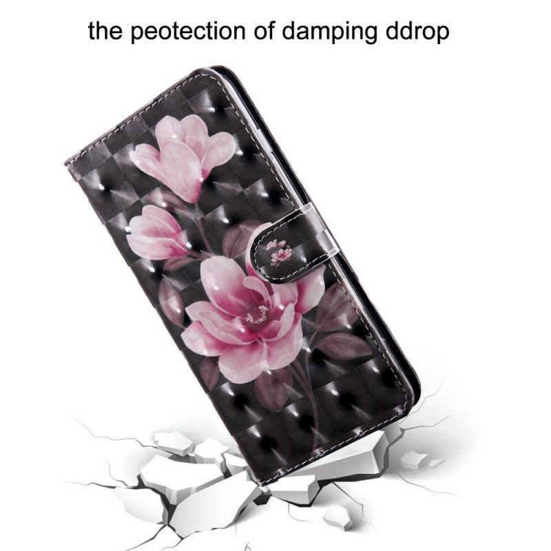 Folio-hoesje voor Samsung Galaxy S22 Ultra 5G Bloesem Bloemen