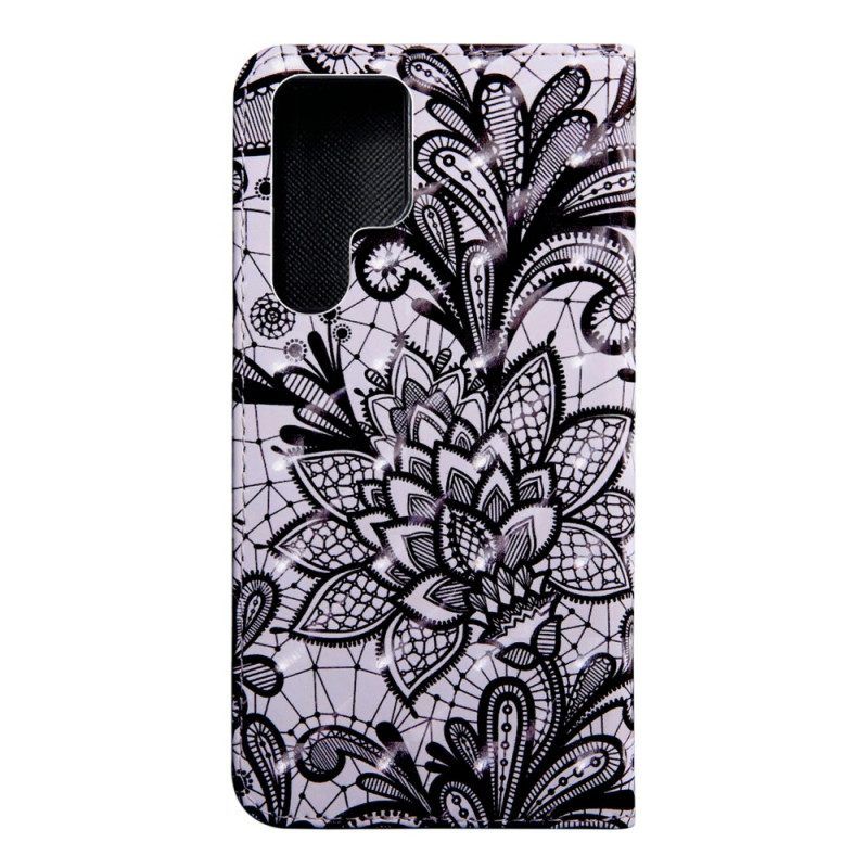 Folio-hoesje voor Samsung Galaxy S22 Ultra 5G Chique Kant