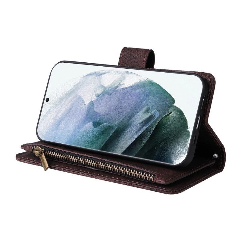 Folio-hoesje voor Samsung Galaxy S22 Ultra 5G Multifunctioneel Met Etui