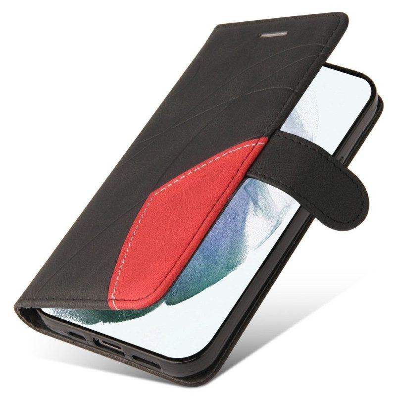 Folio-hoesje voor Samsung Galaxy S22 Ultra 5G Twee Toon