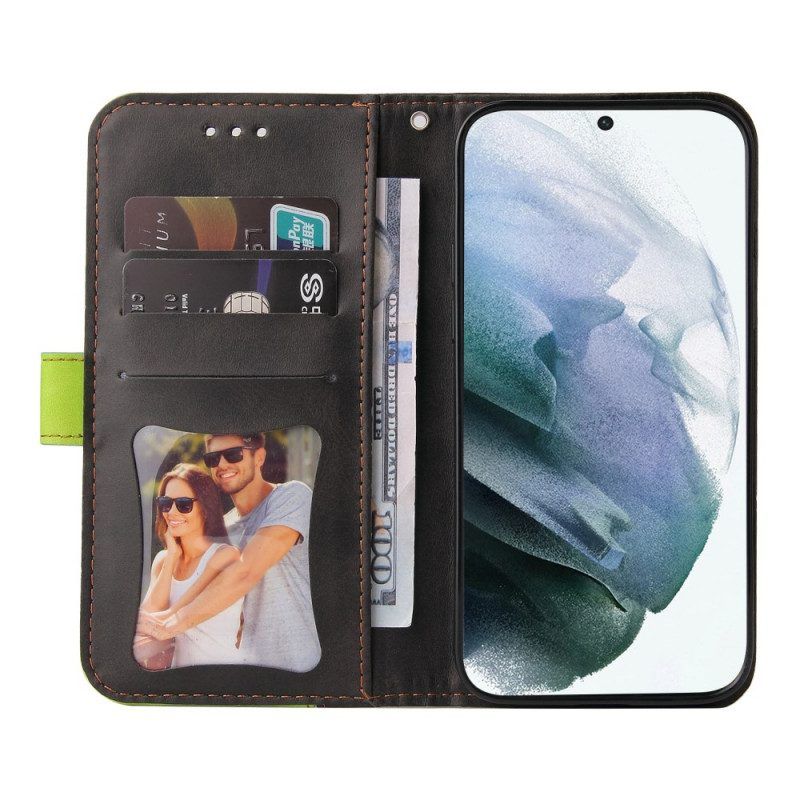 Folio-hoesje voor Samsung Galaxy S22 Ultra 5G Twee Toon