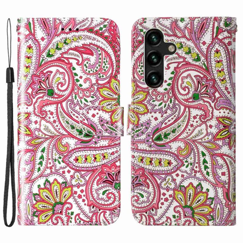 Folio-hoesje voor Samsung Galaxy S23 5G Met Ketting Kasjmierstijl Met Bandjes