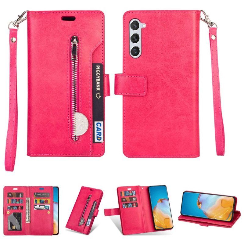 Folio-hoesje voor Samsung Galaxy S23 5G Met Ketting Lanyard Portemonnee