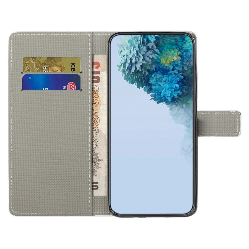 Folio-hoesje voor Samsung Galaxy S23 5G Slapende Uil