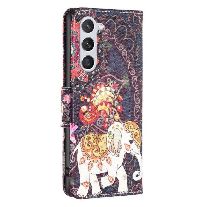 Folio-hoesje voor Samsung Galaxy S23 5G Stammen Olifant