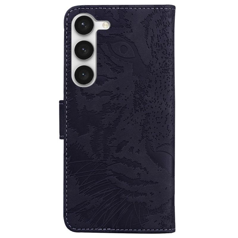 Folio-hoesje voor Samsung Galaxy S23 5G Tijger Voetafdruk