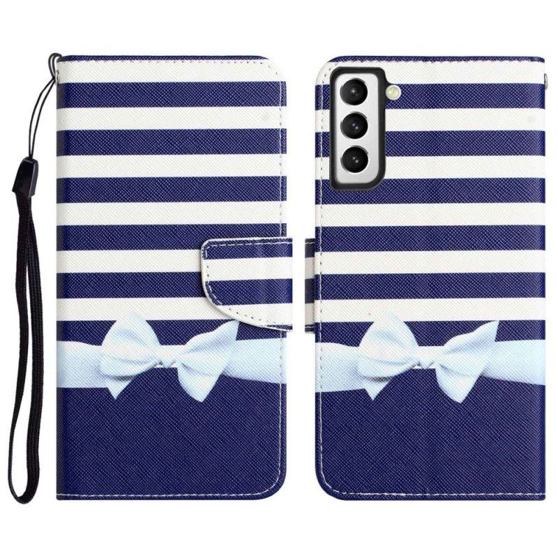 Folio-hoesje voor Samsung Galaxy S23 Plus 5G Met Ketting Marine Band