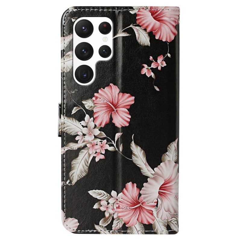 Folio-hoesje voor Samsung Galaxy S23 Ultra 5G Bloemen