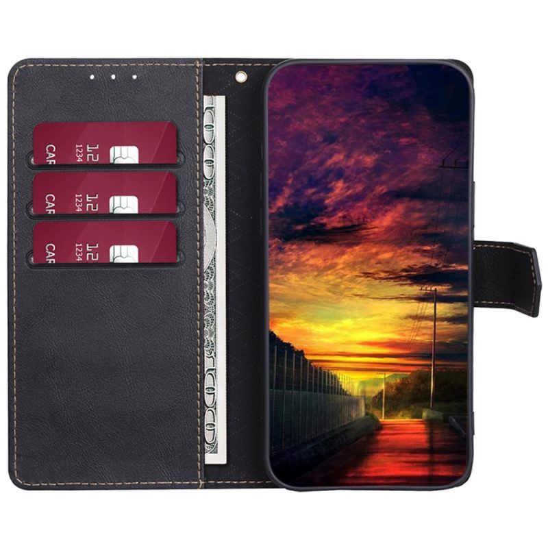 Folio-hoesje voor Samsung Galaxy S23 Ultra 5G Rfid In Vintage Lederen Stijl