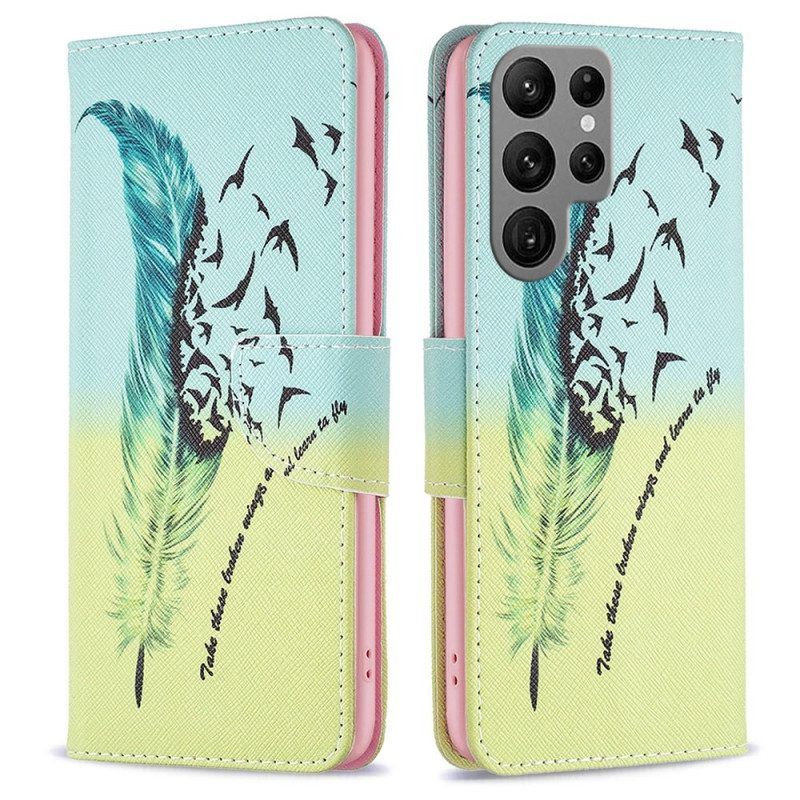 Folio-hoesje voor Samsung Galaxy S23 Ultra 5G Veerkracht