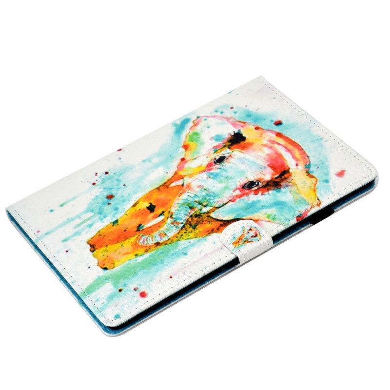 Folio-hoesje voor Samsung Galaxy Tab A8 (2021) Aquarel Olifant